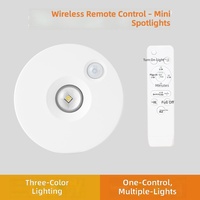 Spot LED sans fil à fixation magnétique avec télécommande et lumière blanc chaud à intensité variable pour vitrine de cave à vin intérieure