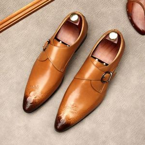 Luxury Custom-Made Oxford Dress Shoes Genuine Leather <b>Pointed</b> Autumn Adjustable Laces Simple Design Lightweight Anti-Slip for - Product Image 6