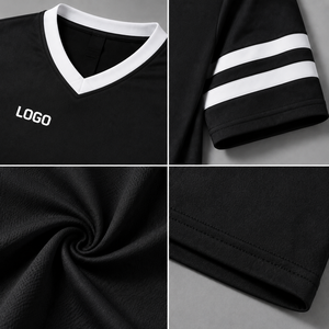 เสื้อฟุตบอลแฟนคลับแบบกำหนดเองสำหรับผู้ชาย เสื้อทีมวาร์ซิตี้ คอวี ชุดกีฬา รับผลิตแบบ OEM ODM แบรนด์ส่วนตัว - Product Image 3