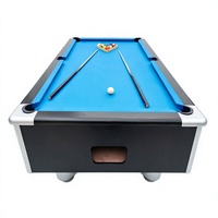Table de billard de qualité commerciale avec structure en bois massif et ardoise durable, disponible en 7, 8 et 9 pieds, pour jeu en intérieur