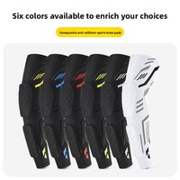 Protège-coudes en polyester et élasthanne rembourrés en nid d'abeille, anti-choc, antidérapants, à compression pour le basketball et le cyclisme, faible MOQ