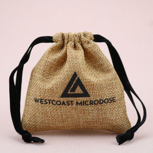 Sac en toile de jute avec logo imprimé personnalisé <span class=keywords><strong>pochette</strong></span> à cordon en toile de jute de <span class=keywords><strong>chanvre</strong></span> pour le riz sacs en mousseline de jute réutilisables naturels pour le stockage des aliments - Product Image 5