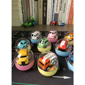 Dessin animé résilience voiture modèle Mini alliage jouet pour Gashapon oeuf série Police voiture pompier jouets éducatifs pour garçons - Product Image 4