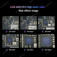 Microscope stéréoscopique trinoculaire Mechanic ROBOT 6560T-B11 avec zoom continu 6,5-60X et oculaire WF10X25 pour la réparation de CPU et le soudage BGA