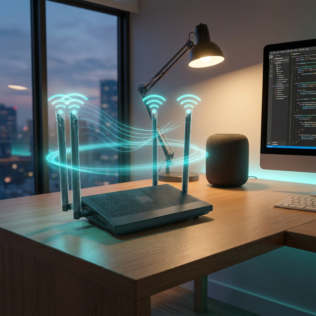 OUXINDA AX3000 ONU WiFi 6 Router 4GE Gigabit Ports Dual Band 2.4G 5.8G Mesh Function Home Use Fiber Gateway