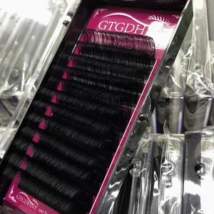 0.03 0.05 0.07 0.20 Kasjmier Individuele Lash Extension Matte Black Private Label Volume 12 Lijnen Faux Nertsen Wimper Extensions