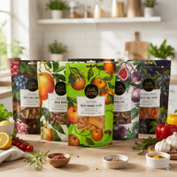 Sachet Doypack imprimé en gravure, recyclable, personnalisé, en PE laminé, avec fermeture zip thermosoudée, pour aliments pour bébés, fruits secs et snacks, avec fenêtre transparente