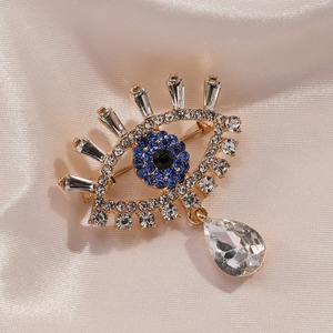 Pin Metálico Elegante con Ojo de Diablo y Diamante Azul, Pin de Estrás Exquisito para Mochila, Regalo para Mujer - Product Image 5
