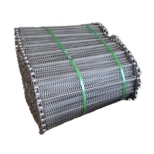 Zincir tipi metal zincirli konveyör kemer 304 paslanmaz çelik tel örgü kemer soğutma konveyör bandı - Product Image 1