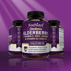 OEM estratto di sambuco capsule con vitamina C D3 zinco potenziante integratore per adulti - Product Image 5