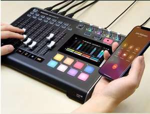 การ์ดเสียง USB แบบ Mixcast4เครื่องผสมเวิร์กสเตชันถ่ายทอดสดได้หลายคนเอฟเฟกต์โทรศัพท์มือถืออุปกรณ์เครื่องดนตรี - Product Image 2