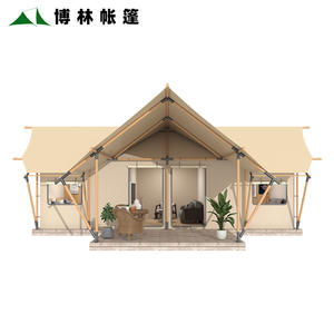 Tienda de campaña de lujo tipo casa de madera para acampada en la naturaleza, alojamiento familiar al aire libre, tipo T, para una habitación. - Product Image 5