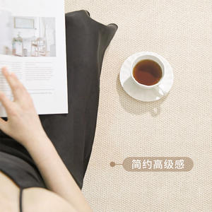 Tapis rond Deema Cyclone beige uni en fibres chimiques, nettoyage localisé, pour usage domestique - Product Image 3