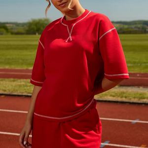 Servicio de Marca al por Mayor, Camiseta de Verano de Poliéster de Alta Calidad para Mujer, Transpirable, con Estampado a Cuadros, Protección UV, Secado Rápido, a la Moda - Product Image 6