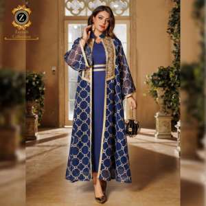 Zaynab Frauen Muslimisches Kleid Frauen Muslim Schwarze Robe Kaftan Kimono Moderne Frauen Dubai Islamischer Ramadan Abaya - Product Image 3