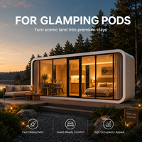 Maison mobile modulaire sur roues, type cabine Apple, avec isolation, pour voyages routiers, glamping et camping.