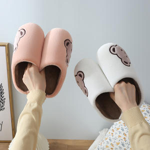 Pantoufles d'intérieur en jacquard motif ours pour femmes, respirantes en TPR, pour dames et jeunes filles, vente en gros usine - Product Image 2