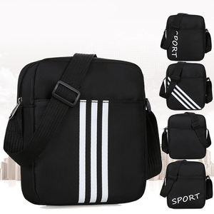 대형 옥스포드 천 남성용 프린트 캐주얼 스포츠 가방 트렌디 크로스바디 숄더백 소형 사각형 패셔너블 스타일 블랙 수출용 - Product Image 1