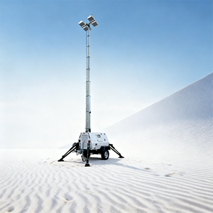 גנרטור נייד נייד על עגלה, מונע בדיזל של קובוטה, עם מגדל תאורה LED הכולל 4 נורות 500W - Product Image 6