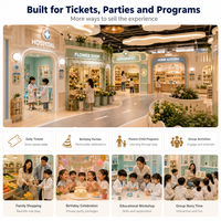 Parque Infantil Interior para Niños, Comercial, para Supermercados, Hospitales, Calles, Listo para Exportación, Cumple con las Normas FEC, para Operadores