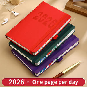 Agenda de Oficina y Negocios con Tapa Dura de Cuero, Costura con Hilo, Calendario de <span class=keywords><strong>365</strong></span> Días, Banda Elástica A5, <span class=keywords><strong>Precio</strong></span> de Fábrica 2026 - Product Image 3