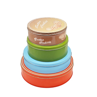 Boîte en métal ronde brillante argentée de qualité alimentaire, personnalisée, pour gâteaux, biscuits et chocolats, idéale pour la promotion