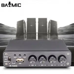 Factory M1 4*50W amp 4 Channel 5.0 BT Sound Power HiFi Amplifiers car Home Theater Speaker