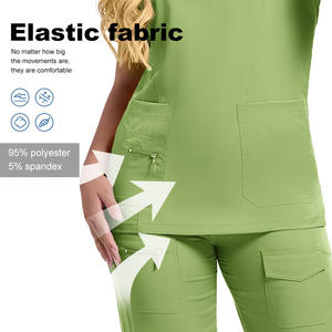 批发短袖高品质医院牙科医生擦洗服装女性手术室护士工作服 - Product Image 2