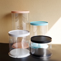 Petite boîte ronde transparente pour gâteaux de 4, 5 ou 6 pouces Kis Kerek Tortadoboz