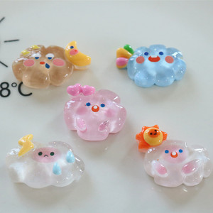 Transparent Cloud Sun DIY Resin Accessories Decor Charm Shoes Hairpin Cute Mixed Resin Charms Resin for Decoration - Product Image 2
