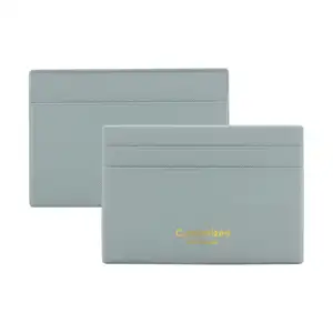 high quality free custom logo digital uv business cards holder mini leather name card holder