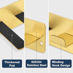 Support mural pour sèche-<span class=keywords><strong>cheveux</strong></span>, nouvelle version améliorée en acier inoxydable auto-adhésif pour <span class=keywords><strong>Dyson</strong></span> - Product Image 2