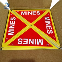 Dingfei personnalisé haute visibilité PVC réfléchissant symboles d'alerte Mines avertissement panneau de danger