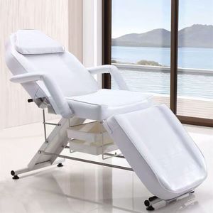 Lit de Salon de Beauté Pliant Multifonctionnel avec Revêtement en Cuir, Cadre Métallique, Design Moderne, Lit de Massage à Double Usage en Plastique - Product Image 5