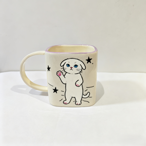 Taza <span class=keywords><strong>de</strong></span> Café <span class=keywords><strong>de</strong></span> Cerámica Pintada a Mano con Diseño <span class=keywords><strong>de</strong></span> Gato Escocés - Regalo Personalizado para las Fiestas - Product Image 6