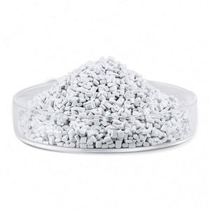 White Granules <b>Plastic</b> Resin <b>Pellets</b> for Injection Molding Applications - Product Image 1