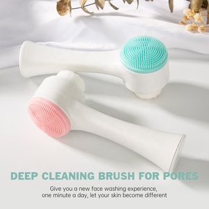 <span class=keywords><strong>Brosse</strong></span> <span class=keywords><strong>Nettoyante</strong></span> <span class=keywords><strong>Visage</strong></span> <span class=keywords><strong>Douce</strong></span> Manuelle à Poils Souples Double Face pour Nettoyage des Pores et Exfoliation - Product Image 2
