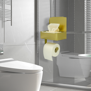 Intelligente spazzolato oro mano bambino in acciaio inox bagno wc salviettine umidificate carta velina <span class=keywords><strong>porta</strong></span> scatola Dispenser <span class=keywords><strong>con</strong></span> ripiano - Product Image 2