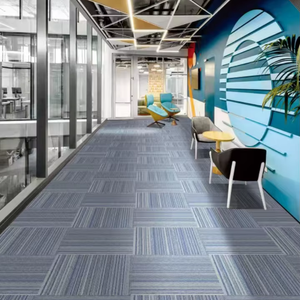 环保现代聚丙烯环形绒办公室地板地毯砖模块化方形商用薄型 - Product Image 1