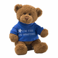 Oreiller ourson en peluche avec logo personnalisé Jouet animal en peluche doux mignon avec remplissage en coton PP Cadeau de mariage et poupée câlin OEM ODM