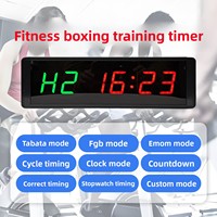 Temporizador Electrónico de Anillo Multimodo de 1.5 Pulgadas y 6 Dígitos para Fitness, Boxeo, Lucha, Entrenamiento, Competición, con Función de Cuenta Regresiva/Ascendente, Resistente al Agua, USB