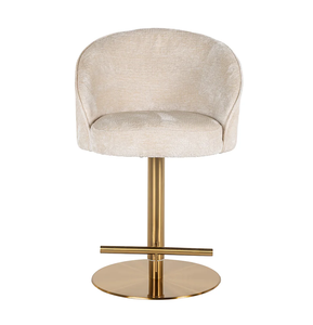 Modern Luxury <b>Adjustable</b> Height Lift 360° Swivel Chenille <b>Bar</b> chair Counter <b>Stool</b> for Kitchen Island Hotel Restaurant - Product Image 4