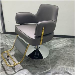 Chaise de salon de coiffure à base dorée, en cuir, best-seller, vente chaude, mobilier de salon de beauté - Product Image 6