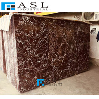 Dalle de marbre rouge Rosso Levanto Classico, pierre naturelle polie pour la décoration des murs et sols intérieurs de villas et d'hôtels