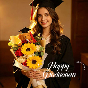 Bouquet moderne de <span class=keywords><strong>fleurs</strong></span> de savon artisanales en forme de tournesol, en boîte, pour la remise des diplômes, Thanksgiving, Fête des Mères, vente en gros directe usine - Product Image 5