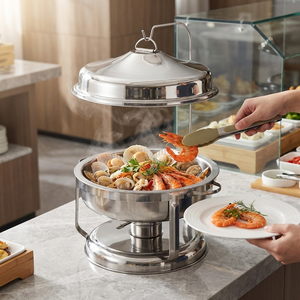 Scaldavivande Digitale Intelligente in Acciaio Inox per Hotel di Lusso, Ristoranti e Feste, con Spegnimento Automatico di Sicurezza - Product Image 3