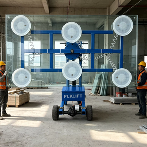Sollevatore <span class=keywords><strong>a</strong></span> Vuoto per Vetro con 8 Ventose, Capacità 200KG, Controllo Automatico, Altezza di Sollevamento 3m per Lavori di Sollevamento Pannelli in Acciaio - Product Image 1