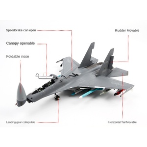 Terbo 1:48 J-16 modello di aereo simulazione cacciabombardiere con carrello retrattile per Hobby vetrine - Product Image 4