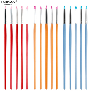 5 cái/bộ Móng Tay Nghệ Thuật Silicone Chấm Bút Bàn Chải Gỗ Khắc Emboss Rỗng Gốm Điêu Khắc Định Hình Đất Sét Đánh Bóng Tự Làm Chấm Công Cụ - Product Image 1