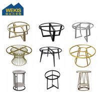 WEKIS - Cadre de table à manger en fer forgé noir moderne pour hôtel, chambre, restaurant, bureau, cuisine, salon